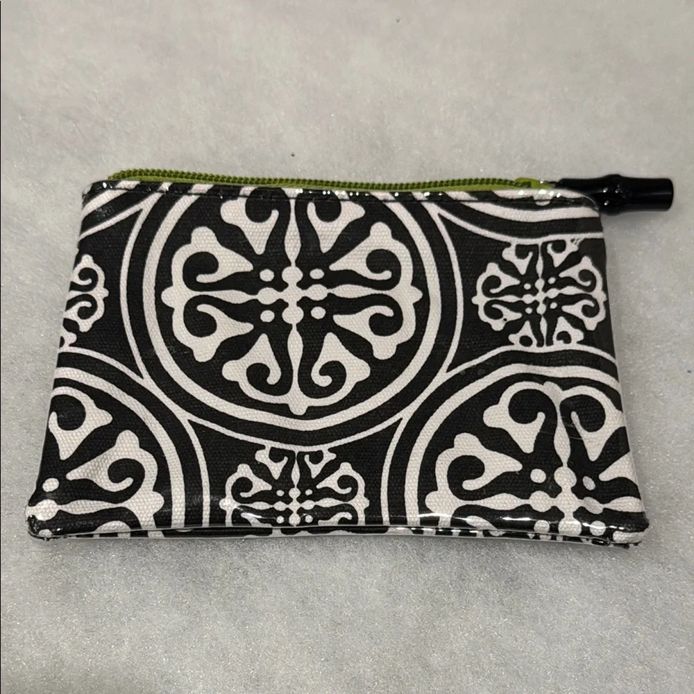 Black and White Patterned Women's Pouch